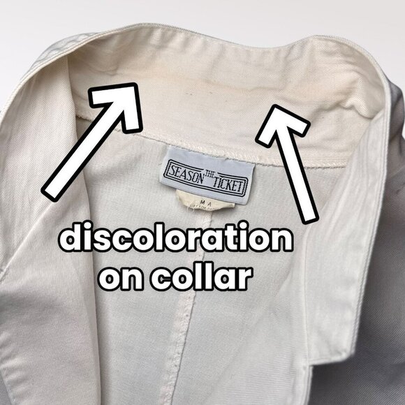 Vintage Open Front Jacket White 3/4 Sleeves Medium - Picture 11 of 11